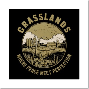 Grassland where peace meet perfection Posters and Art